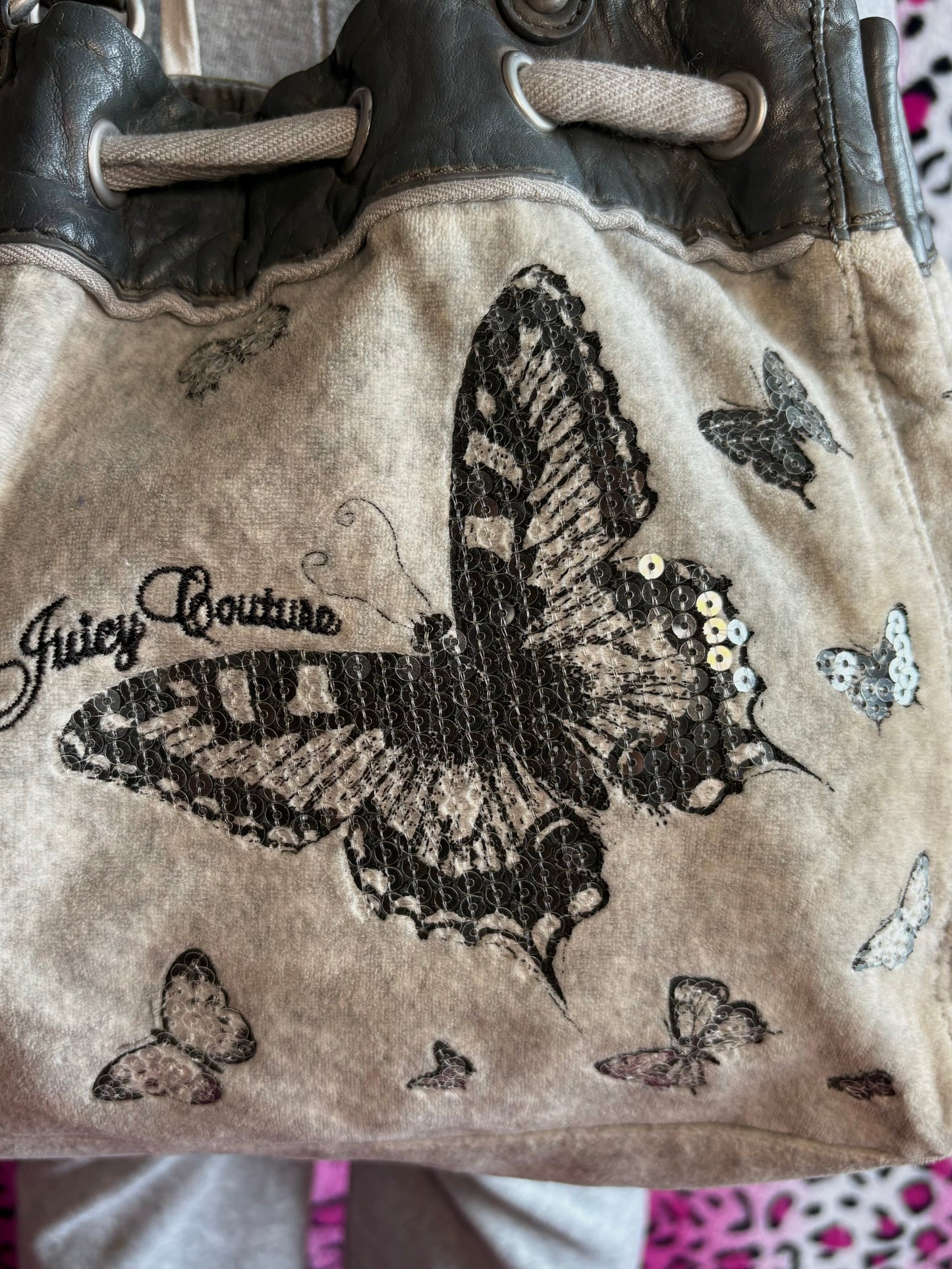 Grey Embellished Butterfly Juicy Daydreamer 💎🦋🩶