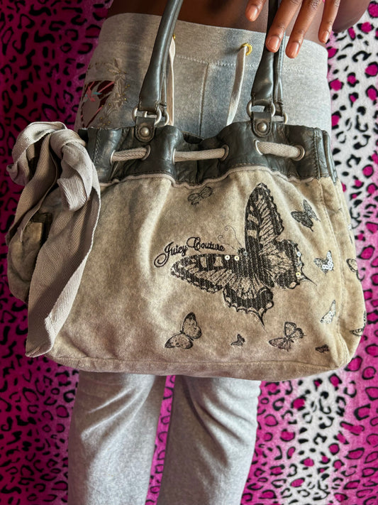 Grey Embellished Butterfly Juicy Daydreamer 💎🦋🩶